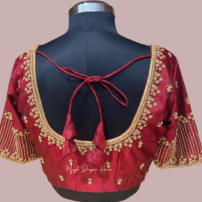 MDHWeddingBlouse MDHAARIWORKBLOUSE MDHWeddingDesignerBlouse MagilDesignerHouse